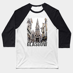 Glasgow City Streets Vintage Travel Poster Series grunge edition 07 Baseball T-Shirt